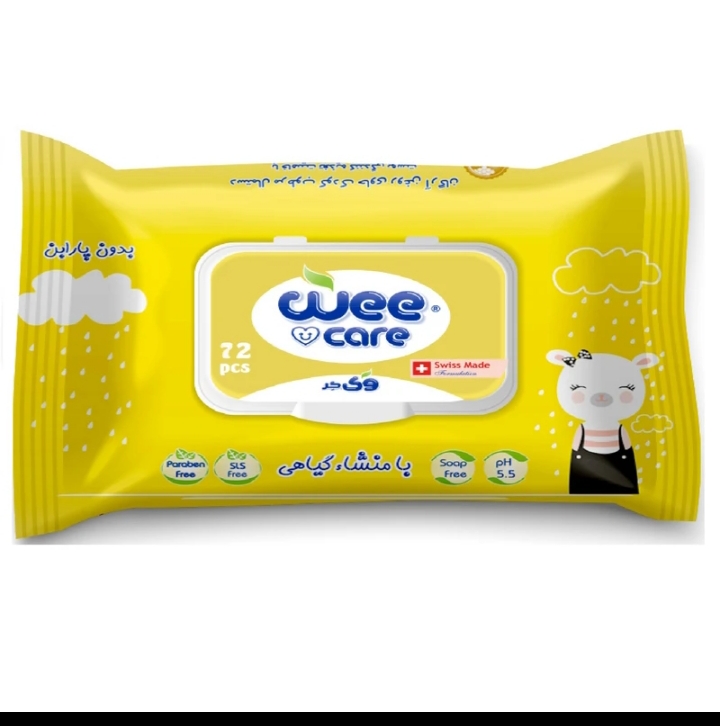 دستمال مرطوب وی کر اطفال با عصاره عسل و روغن آرگان بسته ی ۷۲ عددی